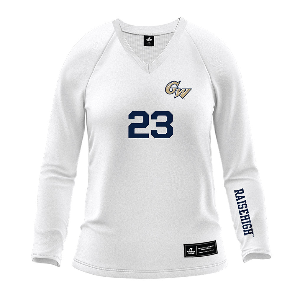 GWU - NCAA Women's Volleyball : Abby Markworth - White Volleyball Jersey