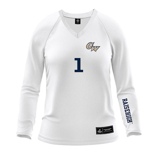 GWU - NCAA Women's Volleyball : Salem Yohannes - White Volleyball Jersey