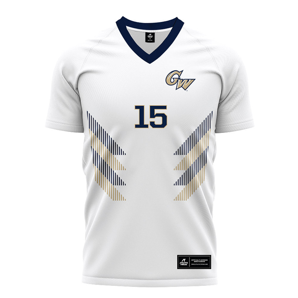 GWU - NCAA Men's Soccer : Ben McGovern - White Soccer Jersey-0