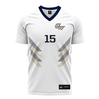 GWU - NCAA Men's Soccer : Ben McGovern - White Soccer Jersey-0