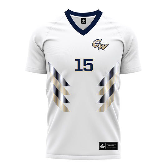 GWU - NCAA Men's Soccer : Ben McGovern - White Soccer Jersey-0