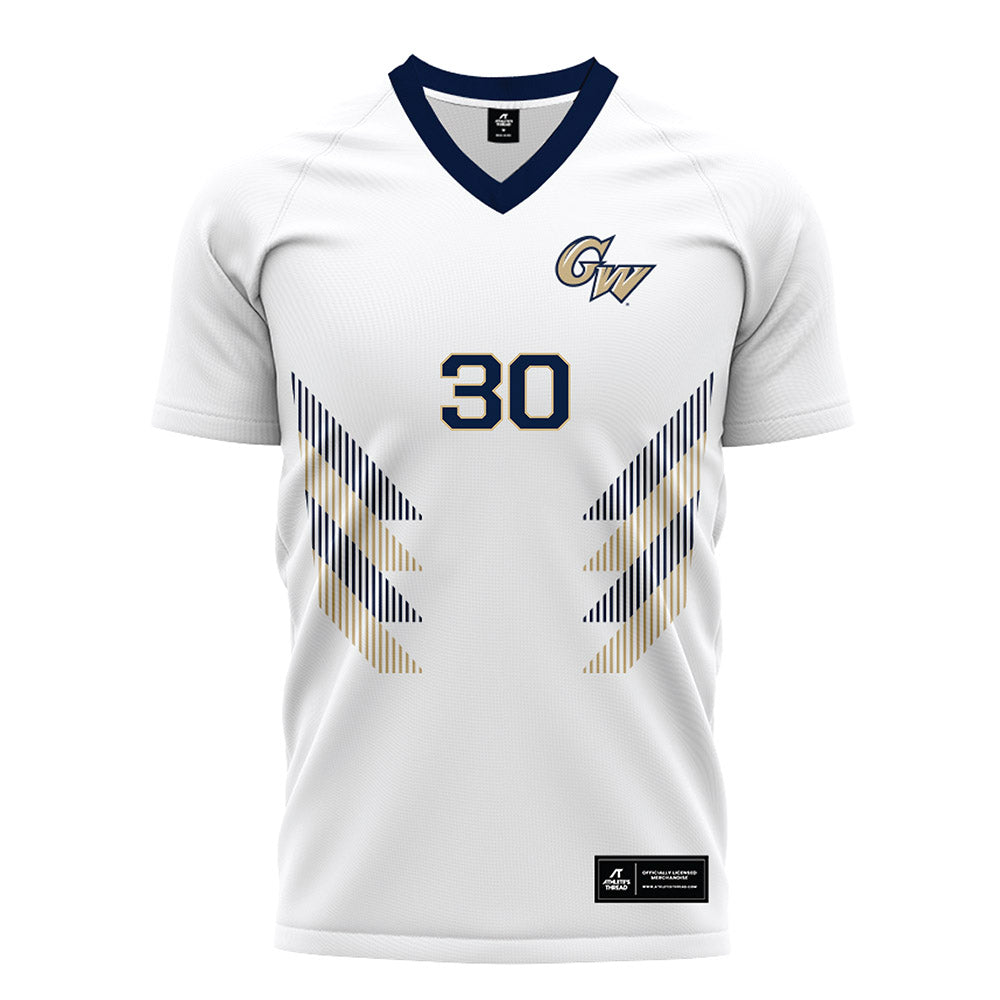 GWU - NCAA Men's Soccer : Diego Pena - White Soccer Jersey-0