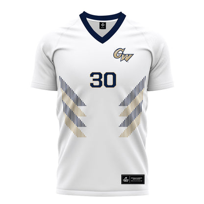 GWU - NCAA Men's Soccer : Diego Pena - White Soccer Jersey-0