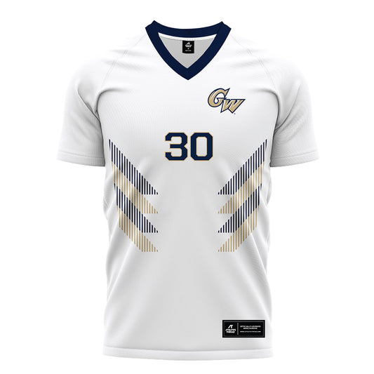 GWU - NCAA Men's Soccer : Diego Pena - White Soccer Jersey-0