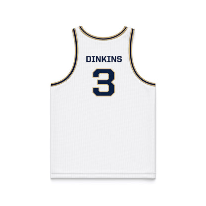 GWU - NCAA Men's Basketball : Tre Dinkins - White Basketball Jersey-1