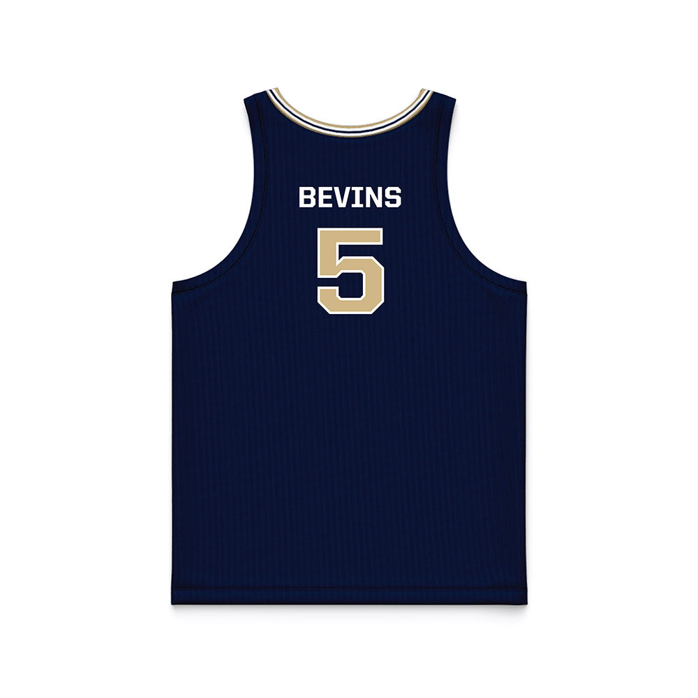 GWU - NCAA Men's Basketball : Ty Bevins - Navy Basketball Jersey-1