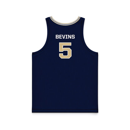GWU - NCAA Men's Basketball : Ty Bevins - Navy Basketball Jersey-1