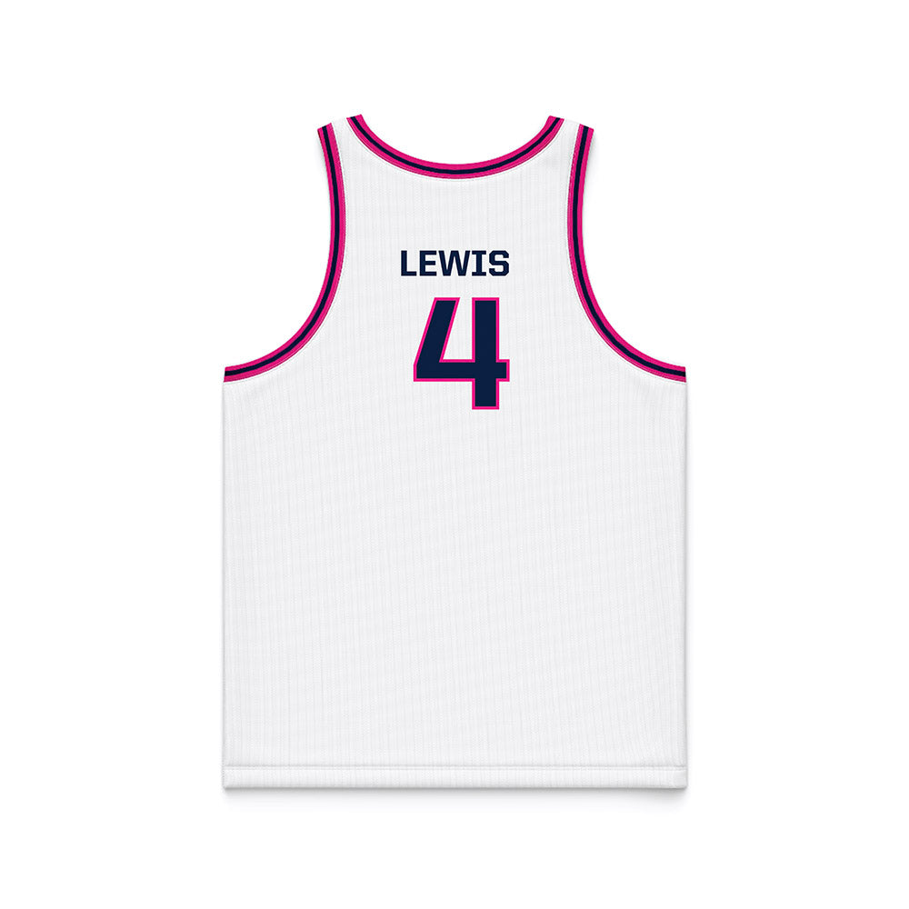 GWU - NCAA Women's Basketball : Sara Lewis - White Basketball Jersey-1