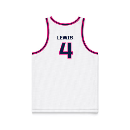 GWU - NCAA Women's Basketball : Sara Lewis - White Basketball Jersey-1