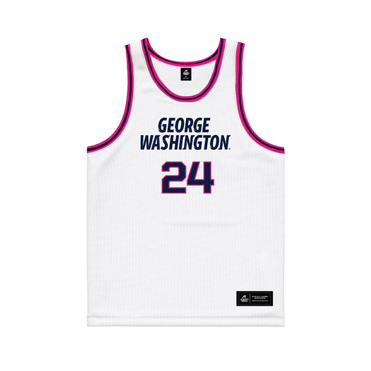 GWU - NCAA Women's Basketball : Colleen Phiri - White Basketball Jersey-0