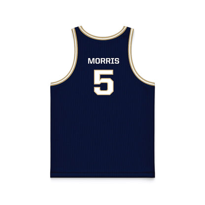 GWU - NCAA Women's Basketball : Nya Morris - Navy Basketball Jersey-1