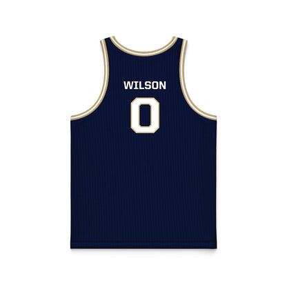 GWU - NCAA Women's Basketball : Jaeda Wilson - Navy Basketball Jersey-1