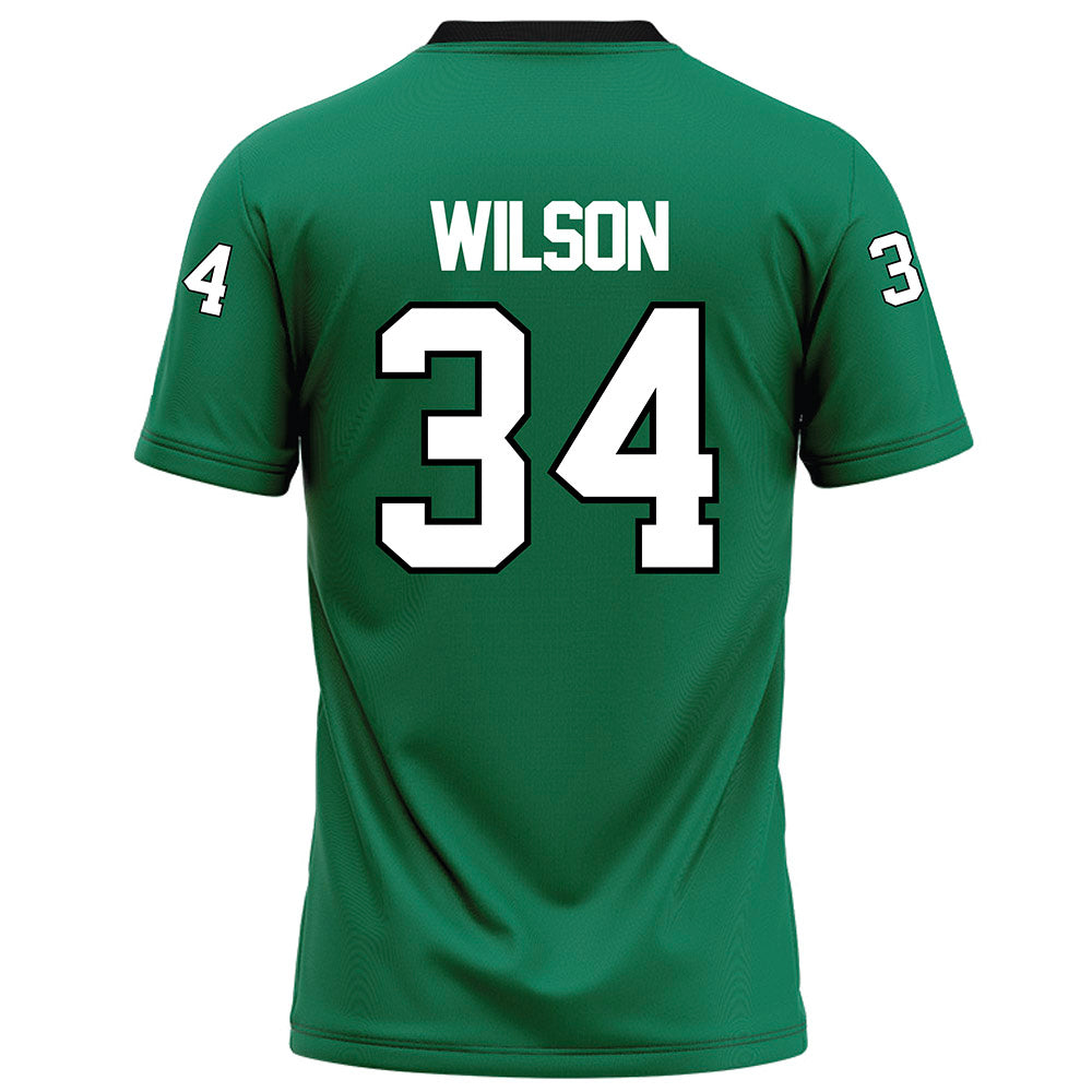 Northeastern State - NCAA Football : Donniel Wilson - Green Football Jersey-1