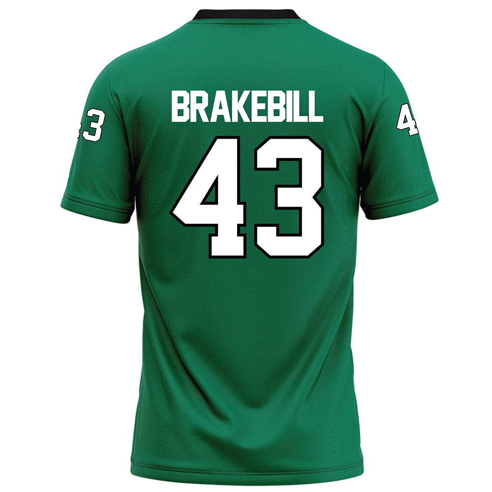 Northeastern State - NCAA Football : Kale Brakebill - Green Football Jersey-1