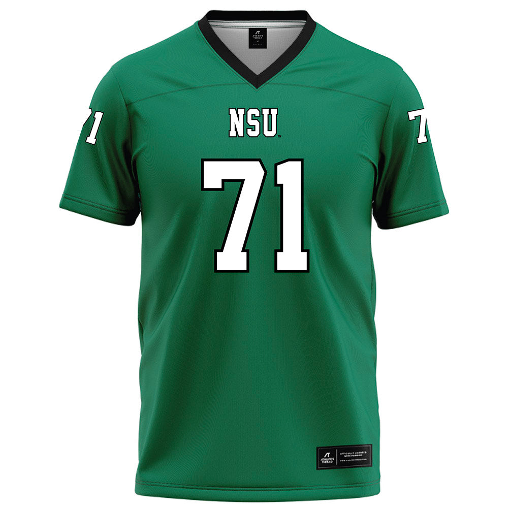 Northeastern State - NCAA Football : Cayson Badley - Green Football Jersey-0
