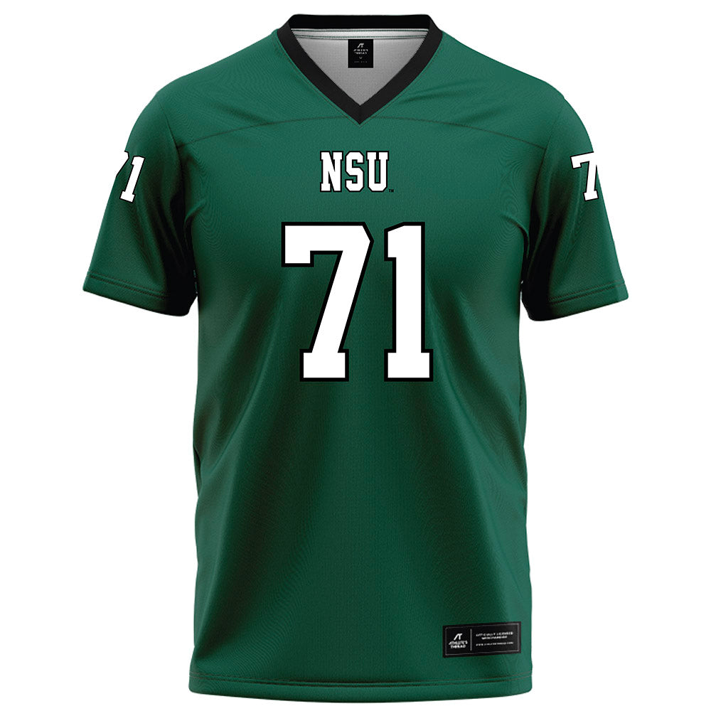 Northeastern State - NCAA Football : Cayson Badley - Green Football Jersey-0