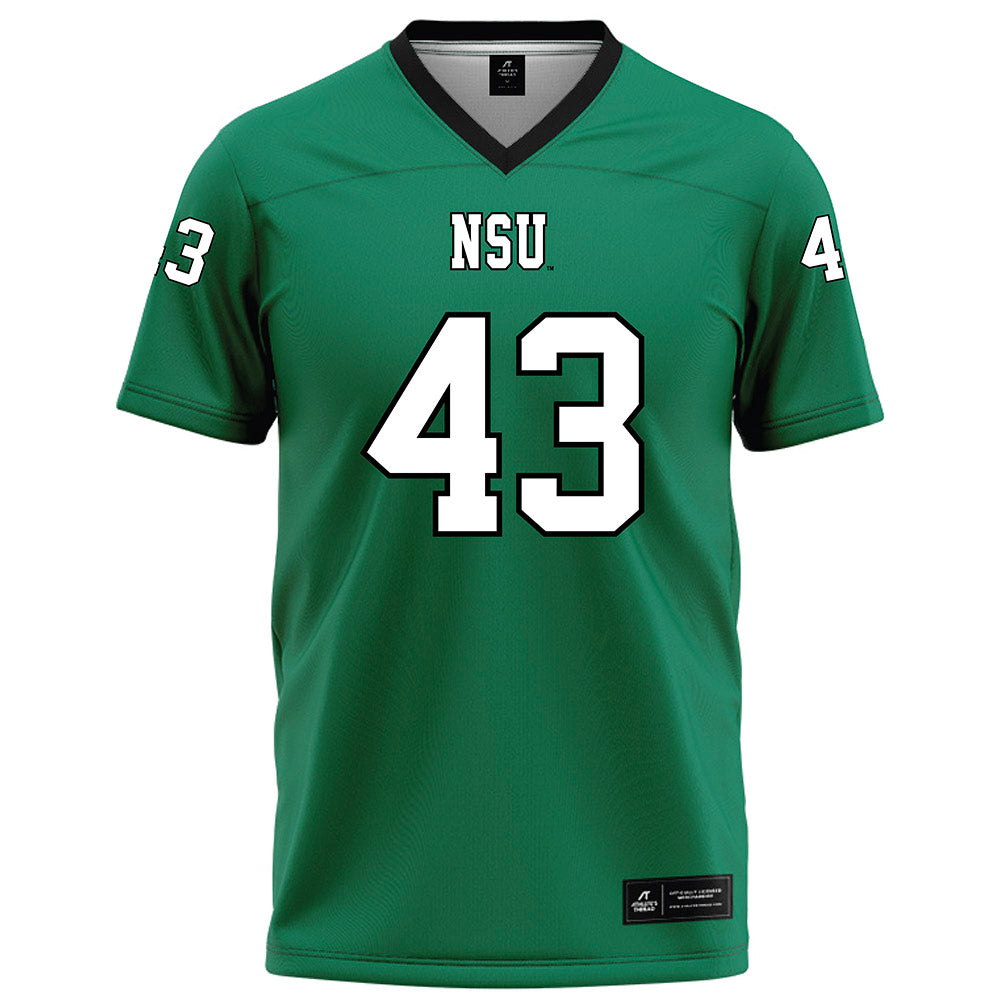 Northeastern State - NCAA Football : Kale Brakebill - Green Football Jersey-0