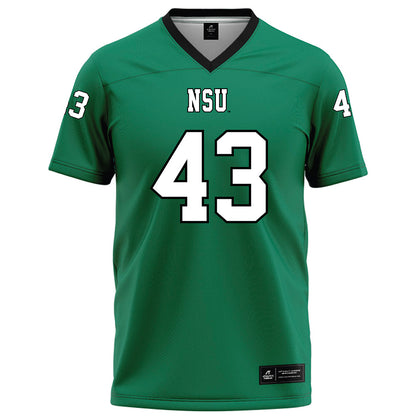 Northeastern State - NCAA Football : Kale Brakebill - Green Football Jersey-0