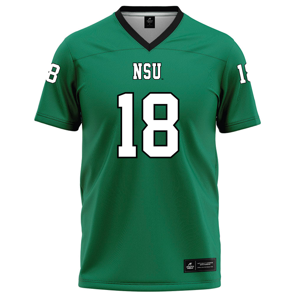 Northeastern State - NCAA Football : Kod Finley - Green Football Jersey-0