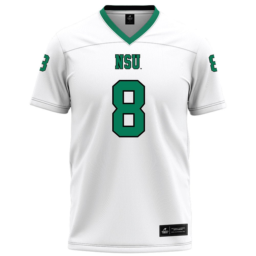 Northeastern State - NCAA Football : Khaden Walker - White Football Jersey-0