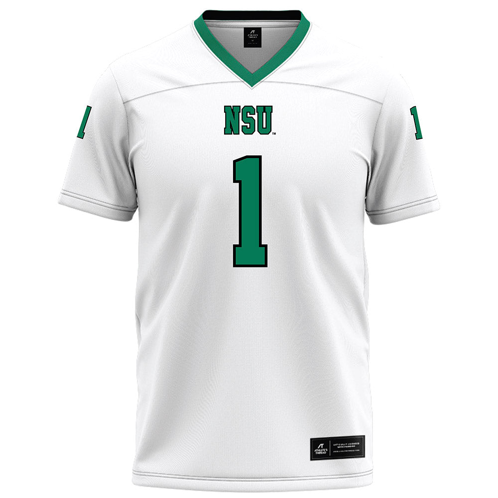 Northeastern State - NCAA Football : John Joseph - White Football Jersey-0