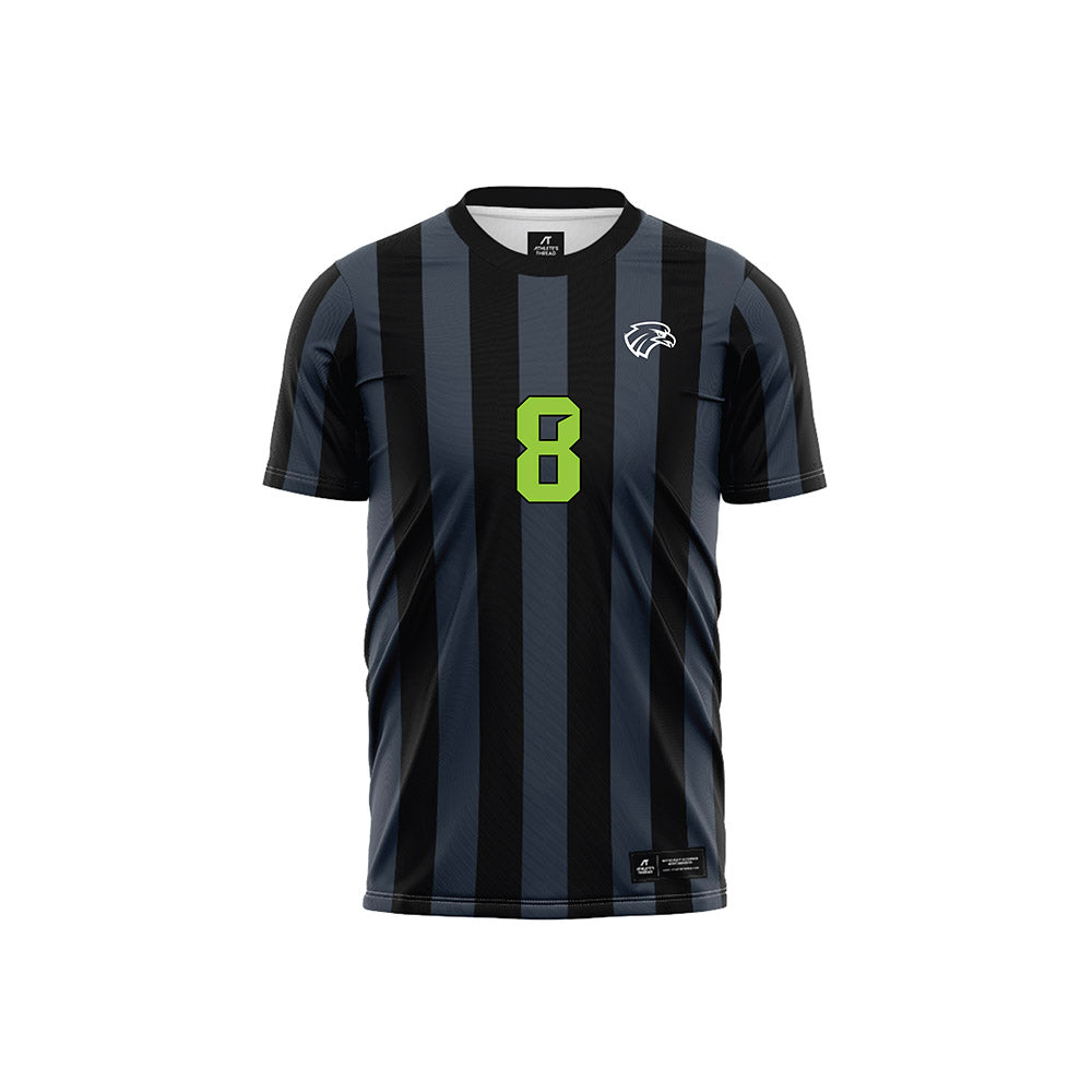 Northeastern State - NCAA Men's Soccer : Matheus Possamai - Black Volleyball Jersey-0