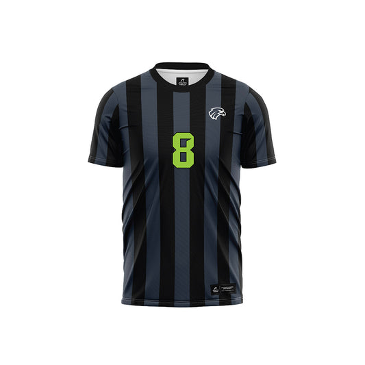 Northeastern State - NCAA Men's Soccer : Matheus Possamai - Black Volleyball Jersey-0