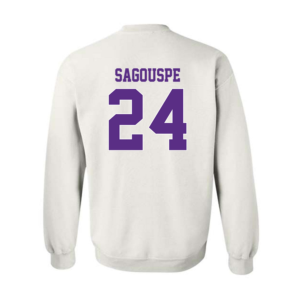 TCU - NCAA Baseball : Tanner Sagouspe - Classic Shersey Crewneck Sweatshirt-1