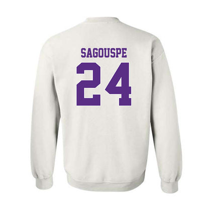 TCU - NCAA Baseball : Tanner Sagouspe - Classic Shersey Crewneck Sweatshirt-1