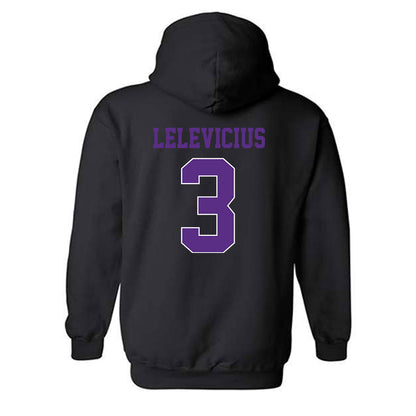 TCU - NCAA Men's Basketball : Liutauras Lelevicius - Classic Fashion Shersey Hooded Sweatshirt-1
