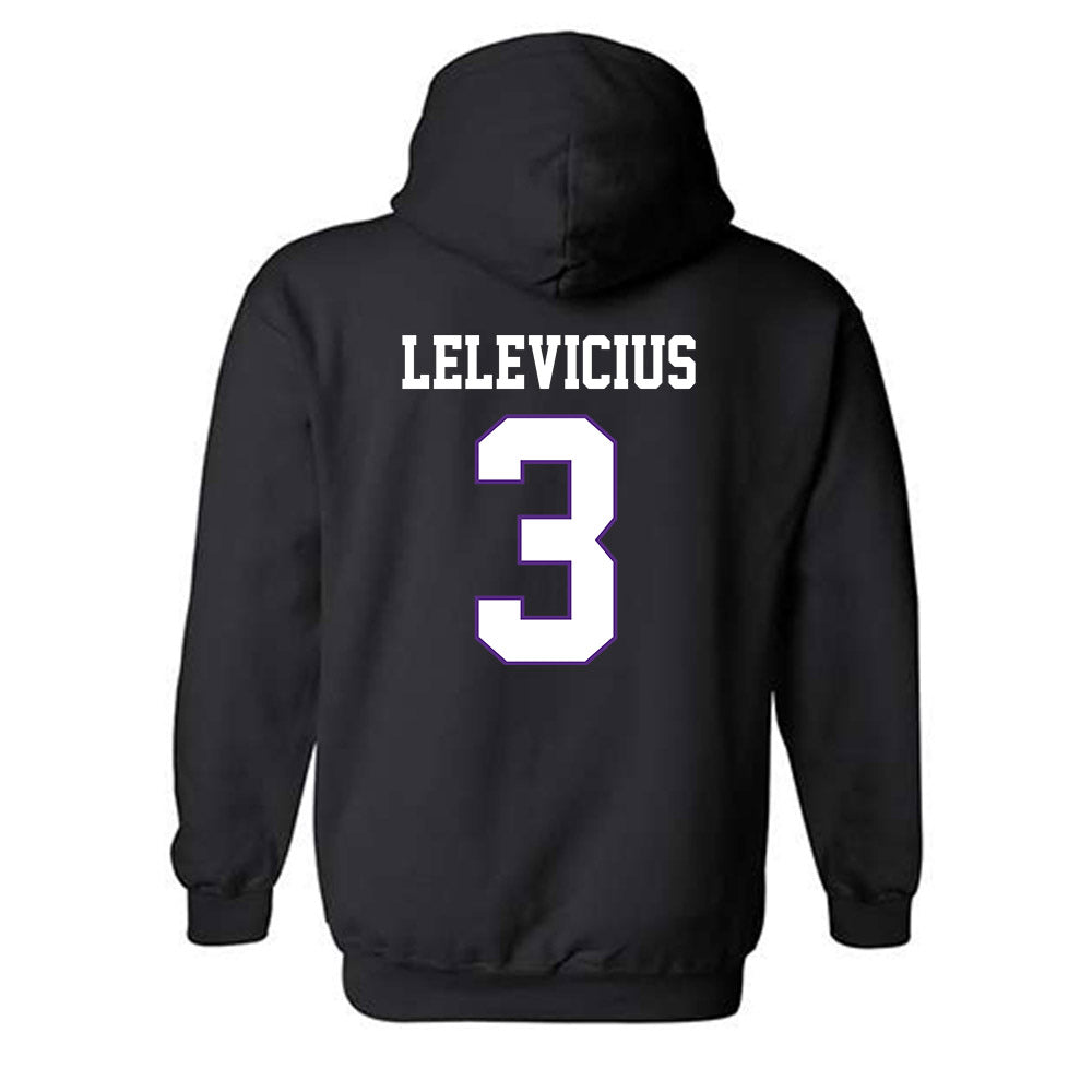 TCU - NCAA Men's Basketball : Liutauras Lelevicius - Classic Fashion Shersey Hooded Sweatshirt-1