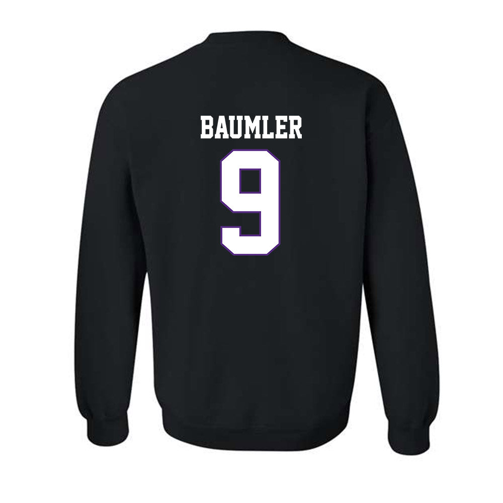 TCU - NCAA Baseball : Trever Baumler - Classic Fashion Shersey Crewneck Sweatshirt-1