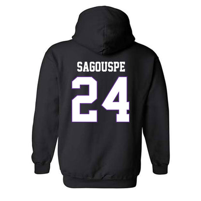TCU - NCAA Baseball : Tanner Sagouspe - Classic Fashion Shersey Hooded Sweatshirt-1