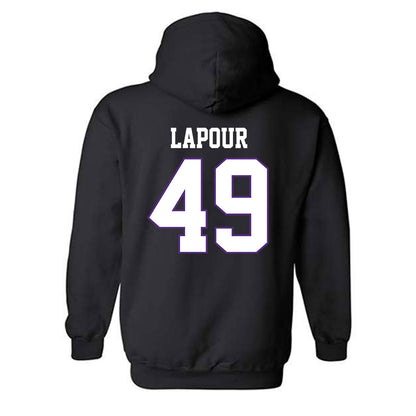 TCU - NCAA Baseball : Tommy LaPour - Classic Fashion Shersey Hooded Sweatshirt-1