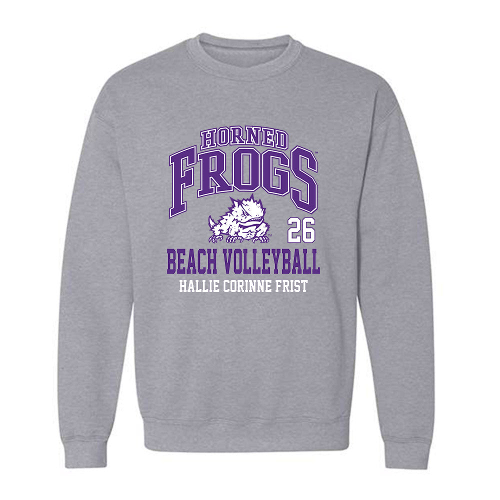 TCU - NCAA Beach Volleyball : Hallie Corinne Frist - Classic Fashion Shersey Crewneck Sweatshirt