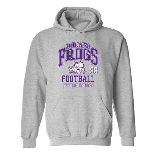TCU - NCAA Football : Sterlin Brooks - Classic Fashion Shersey Hooded Sweatshirt