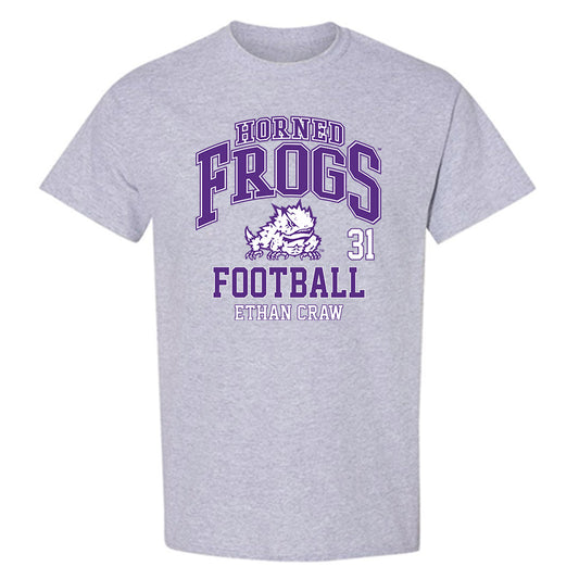 TCU - NCAA Football : Ethan Craw - Classic Fashion Shersey T-Shirt