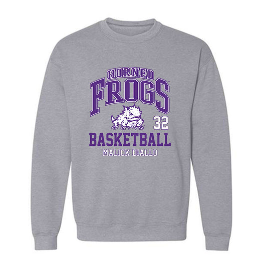 TCU - NCAA Men's Basketball : Malick Diallo - Classic Fashion Shersey Crewneck Sweatshirt