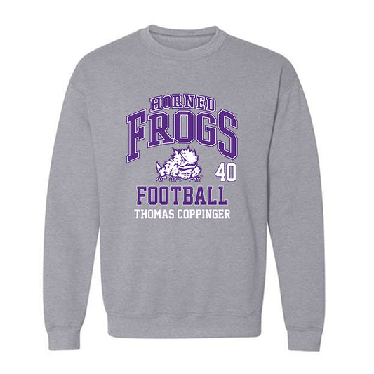 TCU - NCAA Football : Thomas Coppinger - Classic Fashion Shersey Crewneck Sweatshirt-0