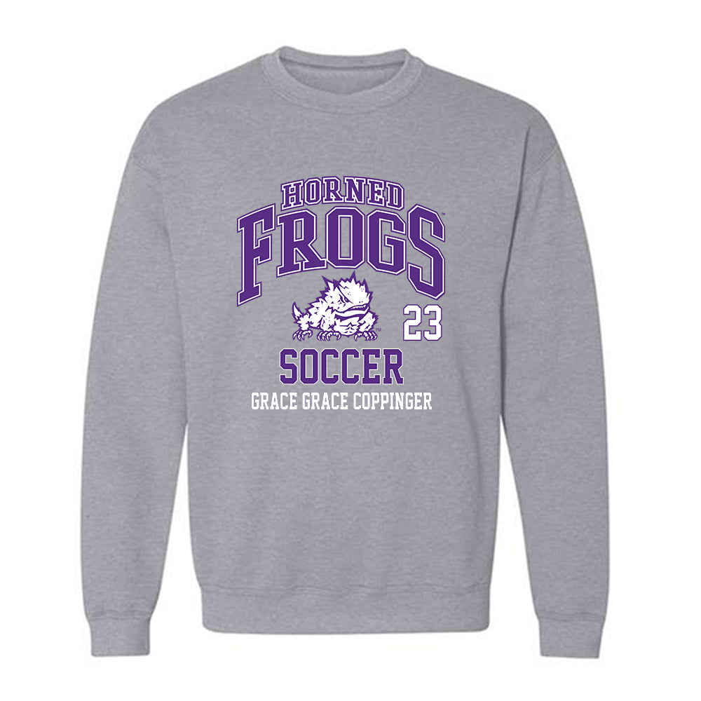 TCU - NCAA Women's Soccer : Grace Grace Coppinger - Classic Fashion Shersey Crewneck Sweatshirt-0
