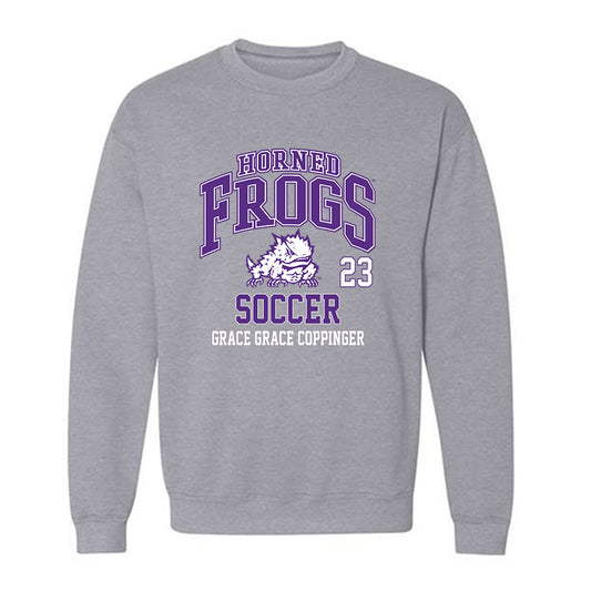 TCU - NCAA Women's Soccer : Grace Grace Coppinger - Classic Fashion Shersey Crewneck Sweatshirt-0