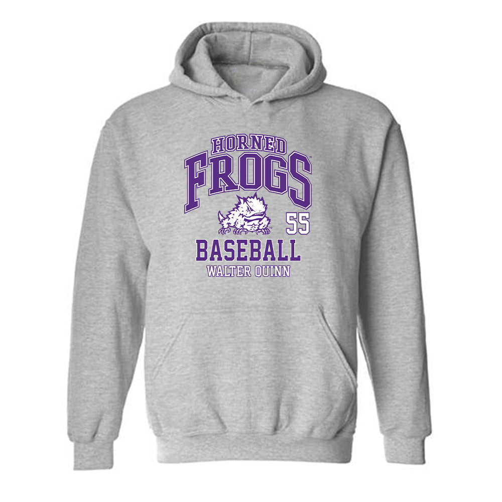 TCU - NCAA Baseball : Walter Quinn - Classic Fashion Shersey Hooded Sweatshirt-0