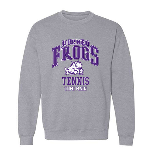 TCU - NCAA Women's Tennis : Tomi Main - Classic Fashion Shersey Crewneck Sweatshirt