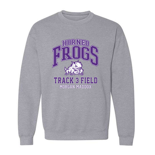TCU - NCAA Women's Track & Field : Morgan Maddox - Classic Fashion Shersey Crewneck Sweatshirt-0