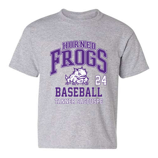 TCU - NCAA Baseball : Tanner Sagouspe - Classic Fashion Shersey Youth T-Shirt-0