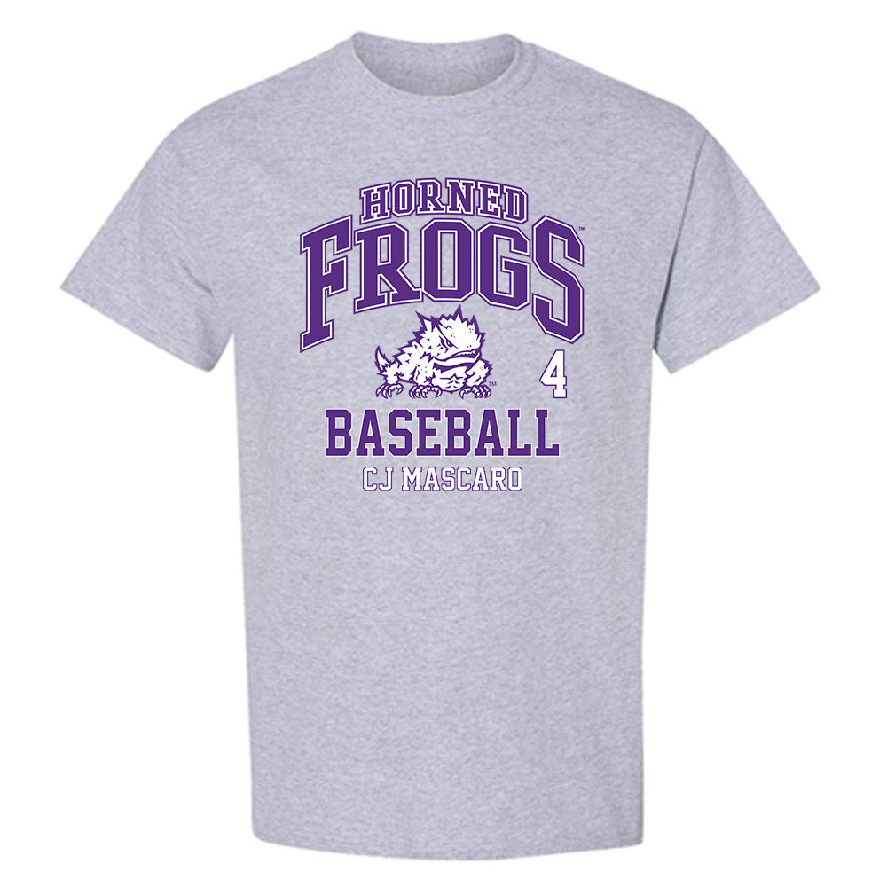 TCU - NCAA Baseball : CJ Mascaro - Classic Fashion Shersey T-Shirt-0