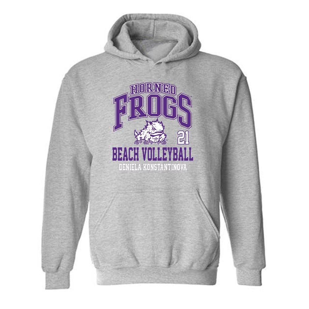 TCU - NCAA Beach Volleyball : Deniela Konstantinova - Classic Fashion Shersey Hooded Sweatshirt