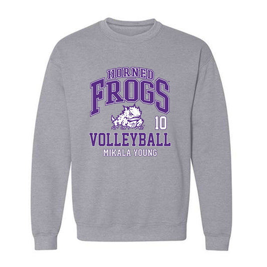 TCU - NCAA Women's Volleyball : Mikala Young - Classic Fashion Shersey Crewneck Sweatshirt