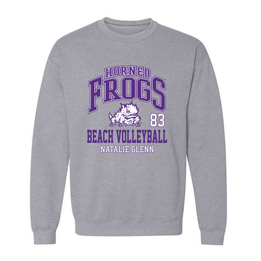 TCU - NCAA Beach Volleyball : Natalie Glenn - Classic Fashion Shersey Crewneck Sweatshirt-0