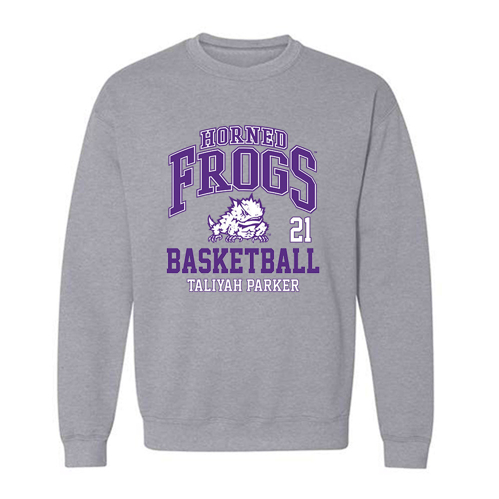 TCU - NCAA Women's Basketball : Taliyah Parker - Classic Fashion Shersey Crewneck Sweatshirt-0